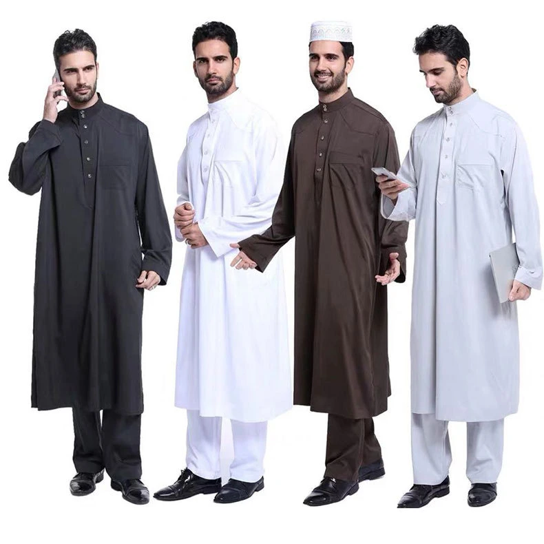 100% 40s Spun Polyester Arabic Saudi Arabia Thobe Men Muslim Fabric Mc Polyester Spun Yarn