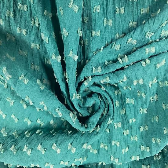 Moderner, schlichter, weicher Cey-Jacquard-Schnittblumenstoff aus 100 % Polyester für muslimische Abaya-Kleider