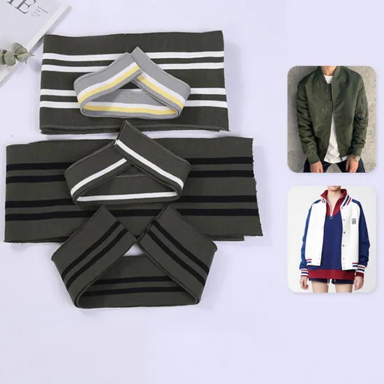 100 % Polyester-Rippenstoff, einfarbig, 1 x 1 Rippenstoff für Textilien